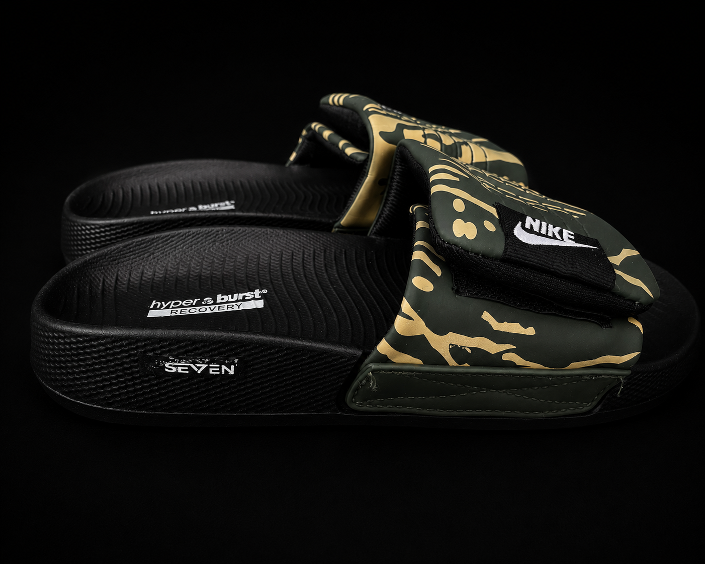 Nike Style Grey & Black & White  Slides for Men