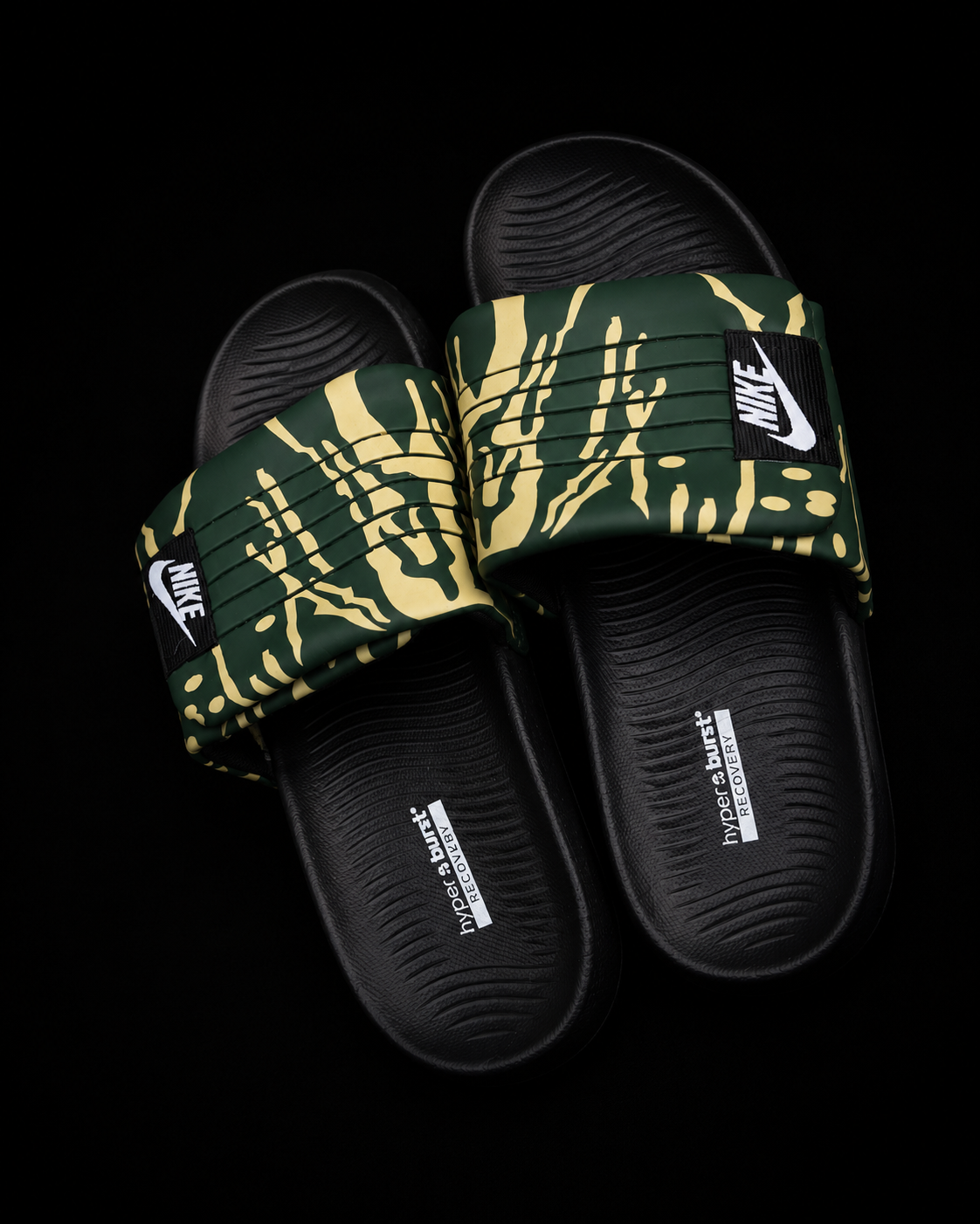Nike Style Grey & Black & White  Slides for Men
