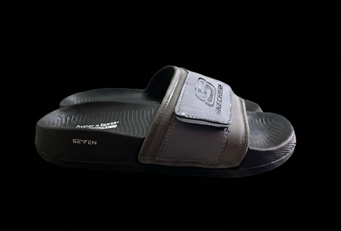 Ultra Soft Cushioned Slides for Daily Wear - Black Grey