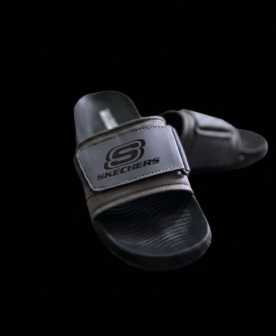 Ultra Soft Cushioned Slides for Daily Wear - Black Grey