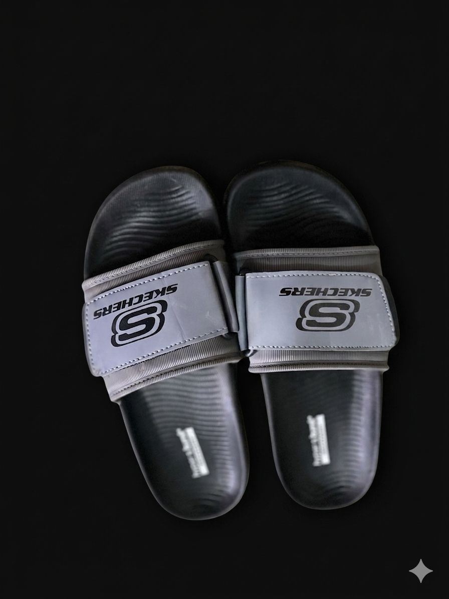 Ultra Soft Cushioned Slides for Daily Wear - Black Grey